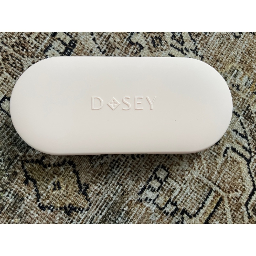 Dosey Pale Pink and Good Hard case pill organizer